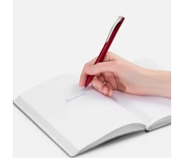 Ручка шариковая Pin Silver, красный металлик