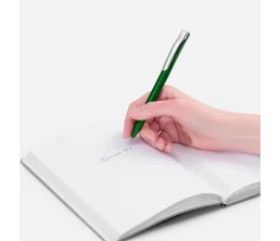 Ручка шариковая Pin Silver, зеленый металлик