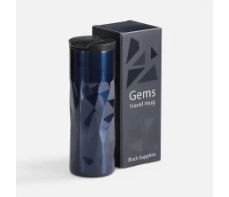 Термостакан Gems Black Sapphire, черный сапфир (синий)