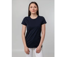 Футболка женская T-bolka Stretch Lady, темно-синяя (navy)