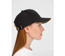 Бейсболка Buffalo, черная с желтым Бейсболка Buffalo, черная с желтым