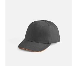 Бейсболка Buffalo, серая с оранжевым