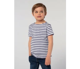 Футболка детская Miles Kids белая с темно-синим