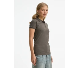 Рубашка поло женская Brandy Women, темно-серая с белым