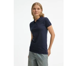 Рубашка поло женская Brandy Women, темно-синяя с белым