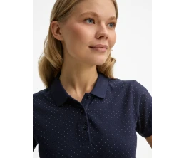 Рубашка поло женская Brandy Women, темно-синяя с белым