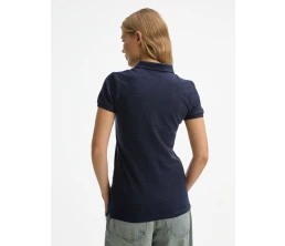 Рубашка поло женская Brandy Women, темно-синяя с белым