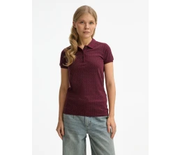 Рубашка поло женская Brandy Women, бордовая с белым