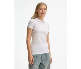 Рубашка поло женская Brandy Women, белая с темно-синим