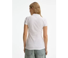 Рубашка поло женская Brandy Women, белая с темно-синим