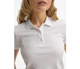 Рубашка поло женская Brandy Women, белая с темно-синим