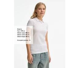 Рубашка поло женская Brandy Women, белая с темно-синим