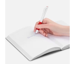 Ручка шариковая Grip, белая с красным
