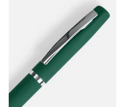 Ручка шариковая Bolt Soft Touch, зеленая