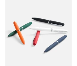 Ручка шариковая Bolt Soft Touch, зеленая