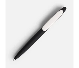 Ручка шариковая Prodir DS5 TRR-P Soft Touch, черная с белым