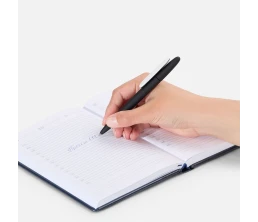 Ручка шариковая Prodir DS5 TRR-P Soft Touch, черная с белым