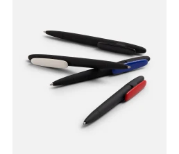 Ручка шариковая Prodir DS5 TRR-P Soft Touch, черная с белым
