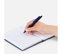 Ручка шариковая Prodir DS5 TRR-P Soft Touch, черная с синим