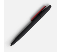 Ручка шариковая Prodir DS5 TRR-P Soft Touch, черная с красным