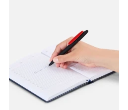 Ручка шариковая Prodir DS5 TRR-P Soft Touch, черная с красным