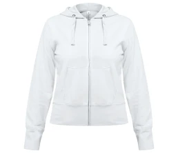 Толстовка женская Hooded Full Zip белая