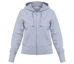 Толстовка женская Hooded Full Zip серый меланж