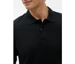 Рубашка поло мужская с длинным рукавом Perfect LSL Men, черная