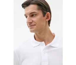 Рубашка поло мужская с длинным рукавом Perfect LSL Men, белая