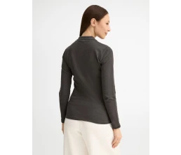 Рубашка поло женская с длинным рукавом Perfect LSL Women, черный меланж