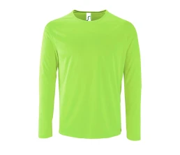 Футболка с длинным рукавом Sporty LSL Men, неоново-зеленая