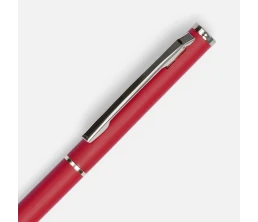 Ручка шариковая Hotel Chrome, ver.2, матовая темно-красная