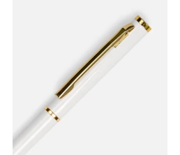 Ручка шариковая Hotel Gold, ver.2, глянцевая белая