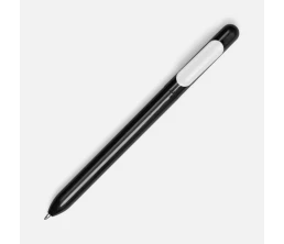 Ручка шариковая Swiper, черная с белым