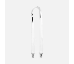 Лента для бейджа с 2 карабинами Carabine Duo, белая