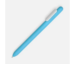 Ручка шариковая Swiper Soft Touch, голубая с белым