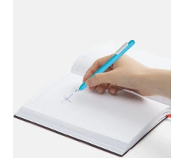 Ручка шариковая Swiper Soft Touch, голубая с белым