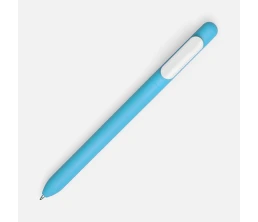 Ручка шариковая Swiper Soft Touch, голубая с белым