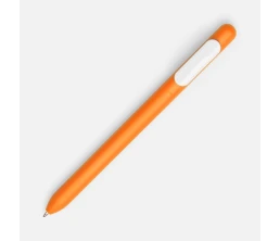 Ручка шариковая Swiper Soft Touch, неоново-оранжевая с белым