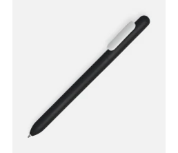 Ручка шариковая Swiper Soft Touch, черная с белым