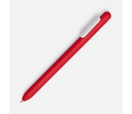 Ручка шариковая Swiper Soft Touch, красная с белым
