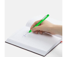 Ручка шариковая Swiper Soft Touch, зеленая с белым