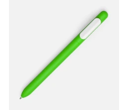Ручка шариковая Swiper Soft Touch, зеленая с белым