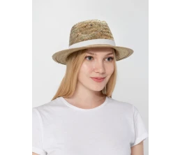 Шляпа Daydream, бежевая с белой лентой
