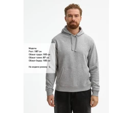Толстовка унисекс Spencer, серый меланж