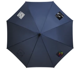 Зонт-трость Magic с проявляющимся рисунком в клетку, темно-синий