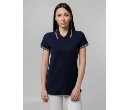 Рубашка поло женская Virma Stripes Lady, темно-синяя