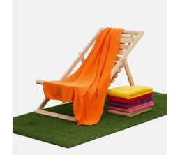 Флисовый плед Warm&Peace, оранжевый