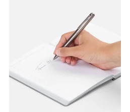 Ручка шариковая Scribo, серо-стальная