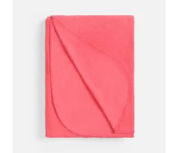 Флисовый плед Warm&Peace, розовый (коралловый)